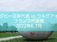 ラグビー日本代表戦2022夏